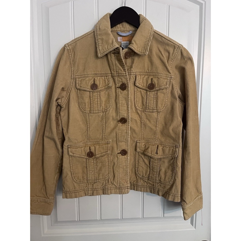 Anthropologie & Tulle Butter Yellow Corduroy Stretch Blazer Jacket Large 476